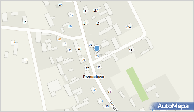Przeradowo, Przeradowo, 25, mapa Przeradowo