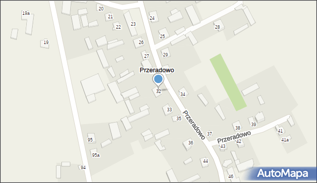 Przeradowo, Przeradowo, 32, mapa Przeradowo