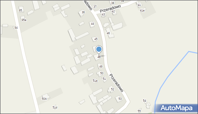 Przeradowo, Przeradowo, 48, mapa Przeradowo