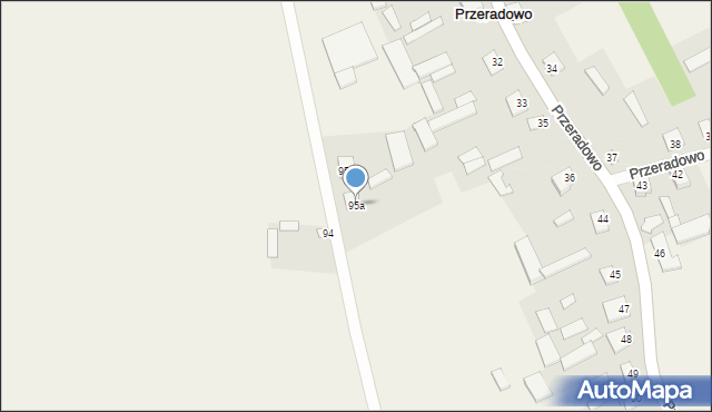 Przeradowo, Przeradowo, 95a, mapa Przeradowo