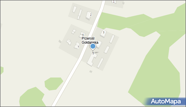 Przerośl Gołdapska, Przerośl Gołdapska, 5, mapa Przerośl Gołdapska