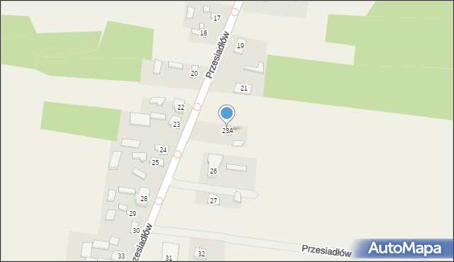 Przesiadłów, Przesiadłów, 23A, mapa Przesiadłów