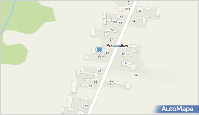 Przesiadłów, Przesiadłów, 61, mapa Przesiadłów