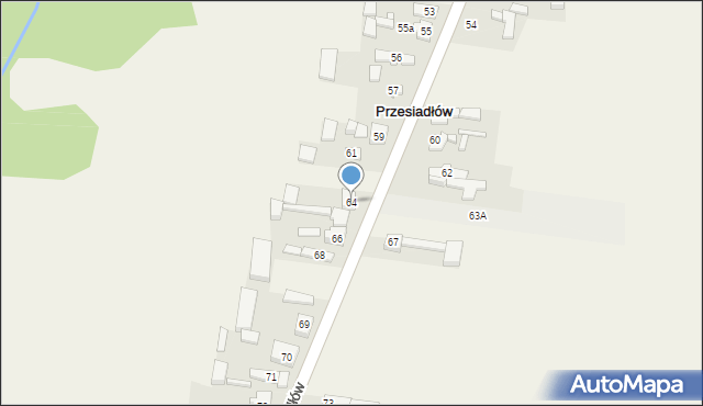 Przesiadłów, Przesiadłów, 64, mapa Przesiadłów