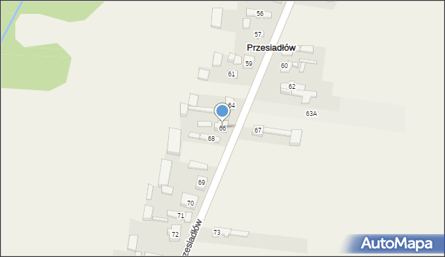 Przesiadłów, Przesiadłów, 66, mapa Przesiadłów