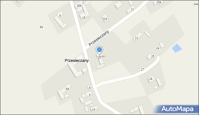 Przesieczany, Przesieczany, 22, mapa Przesieczany