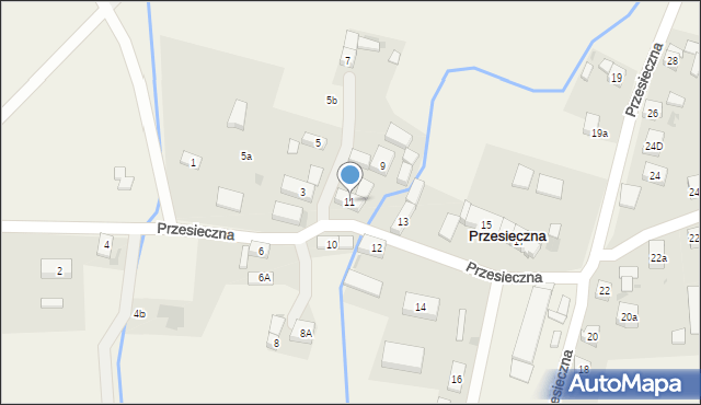 Przesieczna, Przesieczna, 11, mapa Przesieczna