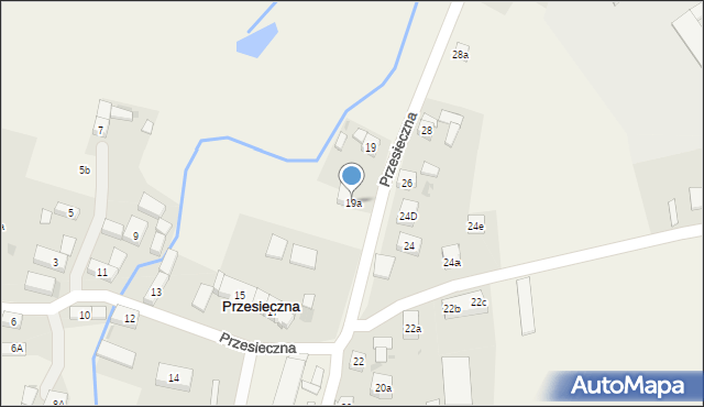 Przesieczna, Przesieczna, 19a, mapa Przesieczna