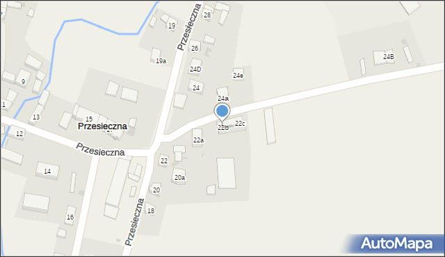 Przesieczna, Przesieczna, 22b, mapa Przesieczna