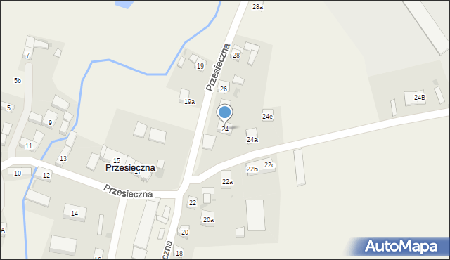 Przesieczna, Przesieczna, 24, mapa Przesieczna