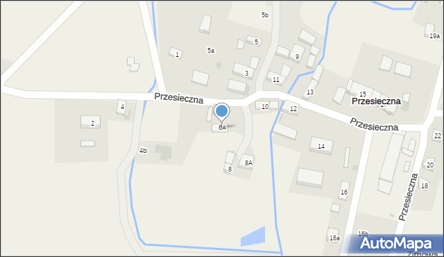 Przesieczna, Przesieczna, 6A, mapa Przesieczna