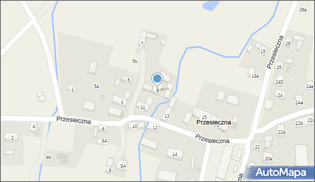 Przesieczna, Przesieczna, 9, mapa Przesieczna