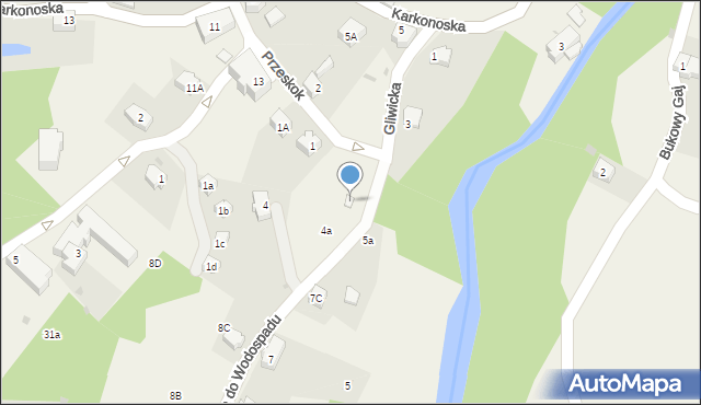 Przesieka, Przeskok, 1b, mapa Przesieka