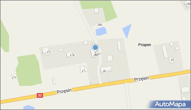 Przęsin, Przęsin, 18b, mapa Przęsin