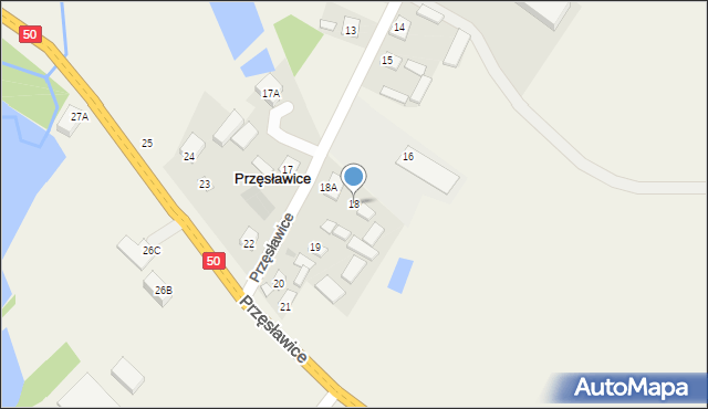 Przęsławice, Przęsławice, 18, mapa Przęsławice
