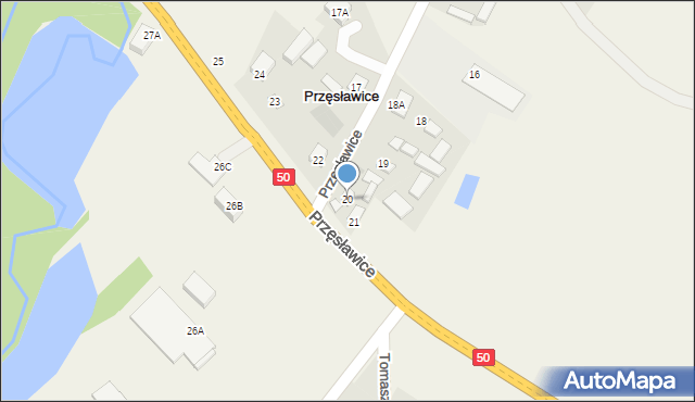 Przęsławice, Przęsławice, 20, mapa Przęsławice
