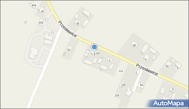 Przesławice, Przesławice, 1, mapa Przesławice