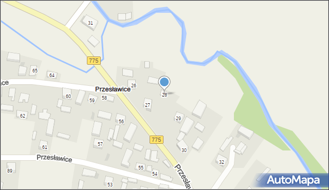 Przesławice, Przesławice, 28, mapa Przesławice