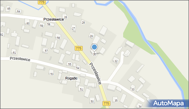 Przesławice, Przesławice, 30, mapa Przesławice