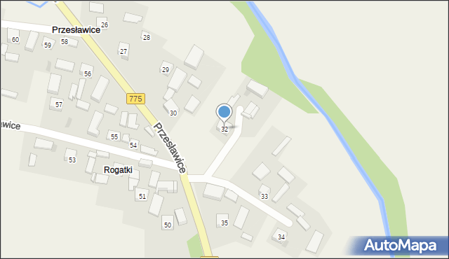 Przesławice, Przesławice, 32, mapa Przesławice