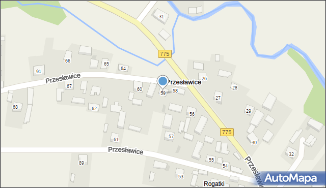 Przesławice, Przesławice, 59, mapa Przesławice