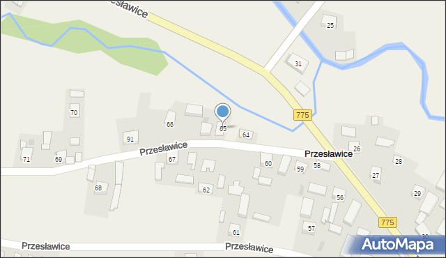 Przesławice, Przesławice, 65, mapa Przesławice