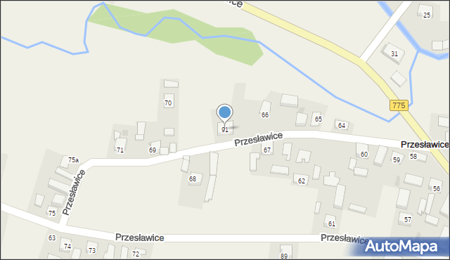 Przesławice, Przesławice, 91, mapa Przesławice