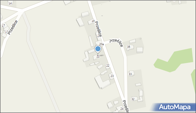Prześlice, Prześlice, 21, mapa Prześlice