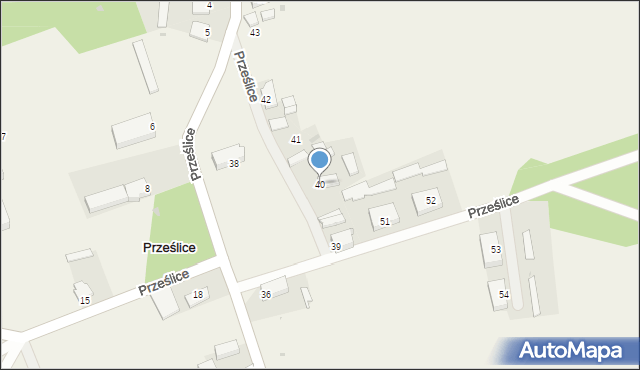 Prześlice, Prześlice, 40, mapa Prześlice
