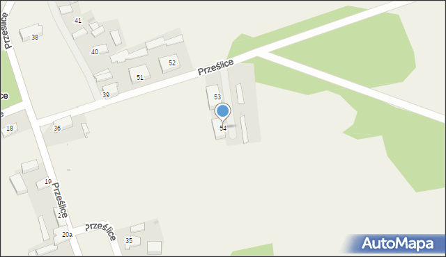 Prześlice, Prześlice, 54, mapa Prześlice