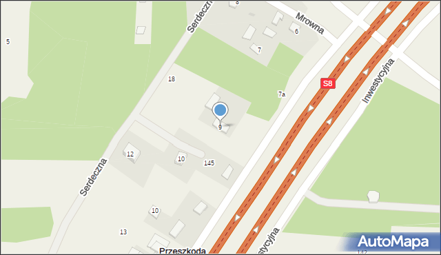 Przeszkoda, Przeszkoda, 9, mapa Przeszkoda