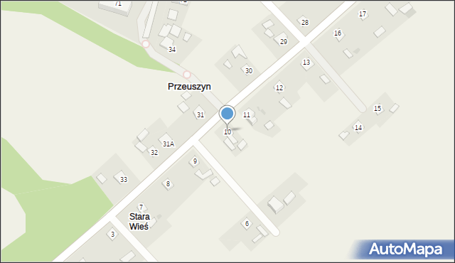 Przeuszyn, Przeuszyn, 10, mapa Przeuszyn