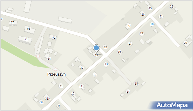 Przeuszyn, Przeuszyn, 29, mapa Przeuszyn