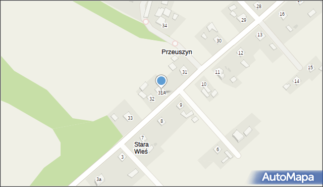 Przeuszyn, Przeuszyn, 31A, mapa Przeuszyn