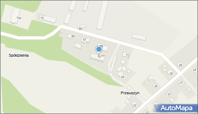 Przeuszyn, Przeuszyn, 71, mapa Przeuszyn
