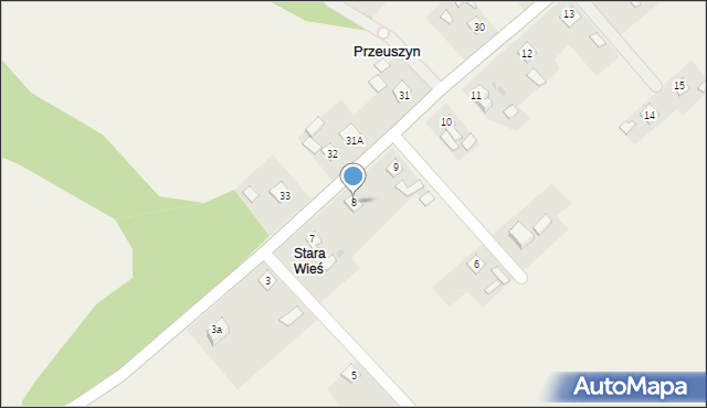 Przeuszyn, Przeuszyn, 8, mapa Przeuszyn