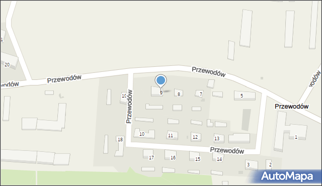 Przewodów Osada, Przewodów Osada, 9, mapa Przewodów Osada