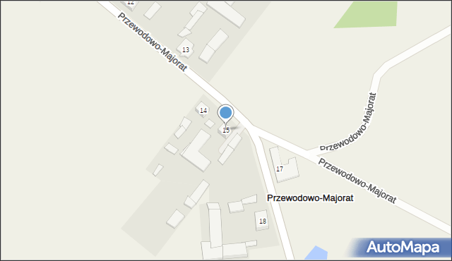 Przewodowo-Majorat, Przewodowo-Majorat, 15, mapa Przewodowo-Majorat
