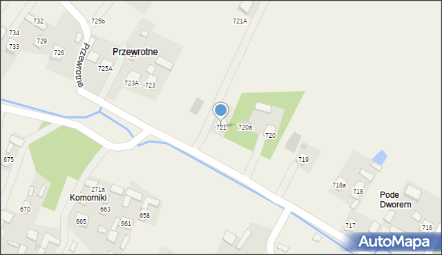 Przewrotne, Przewrotne, 721, mapa Przewrotne