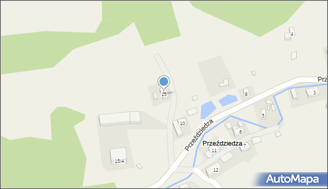 Przeździedza, Przeździedza, 15, mapa Przeździedza