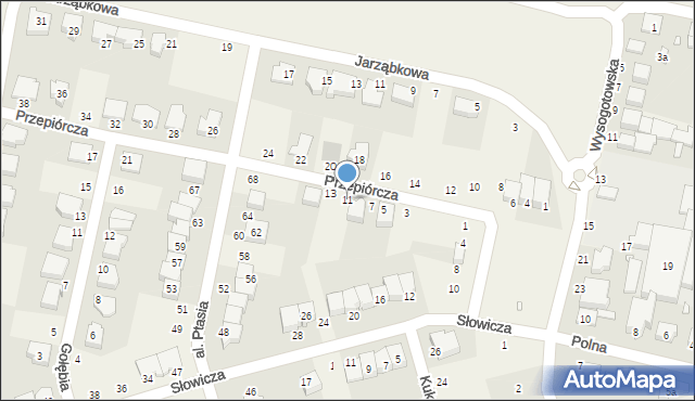 Przeźmierowo, Przepiórcza, 11, mapa Przeźmierowo
