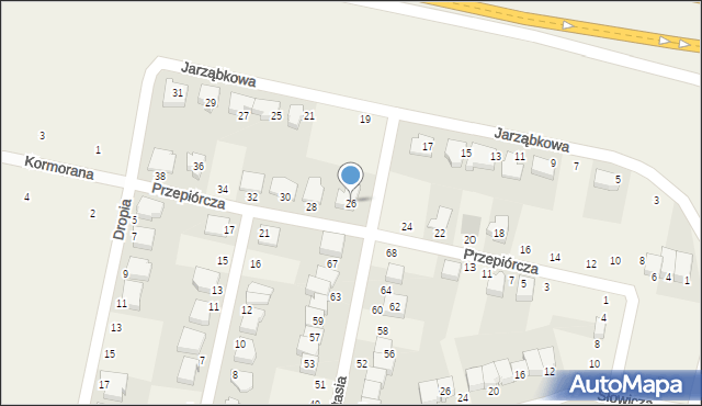 Przeźmierowo, Przepiórcza, 26, mapa Przeźmierowo