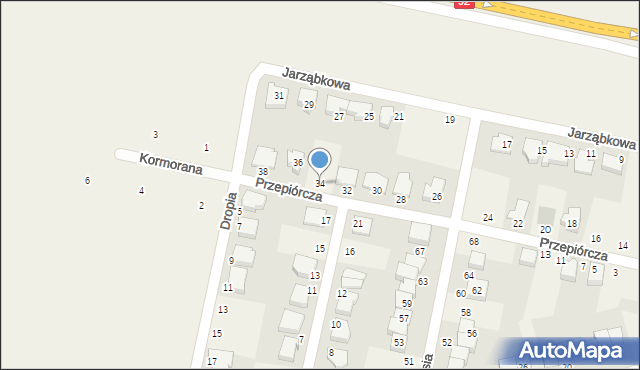 Przeźmierowo, Przepiórcza, 34, mapa Przeźmierowo