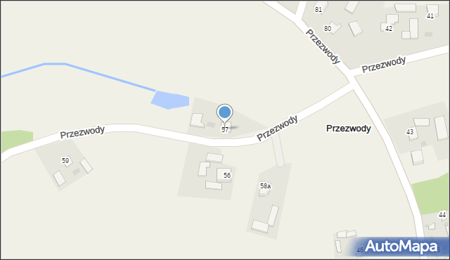 Przezwody, Przezwody, 57, mapa Przezwody