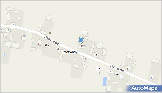 Przezwody, Przezwody, 13A, mapa Przezwody