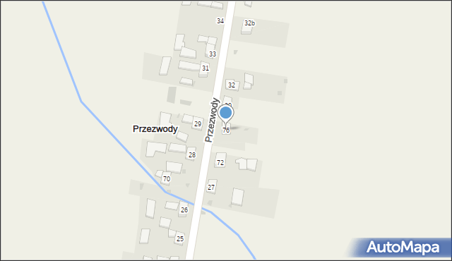 Przezwody, Przezwody, 76, mapa Przezwody