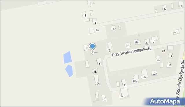 Przy Szosie Bydgoskiej, Przy Szosie Bydgoskiej, 7, mapa Przy Szosie Bydgoskiej