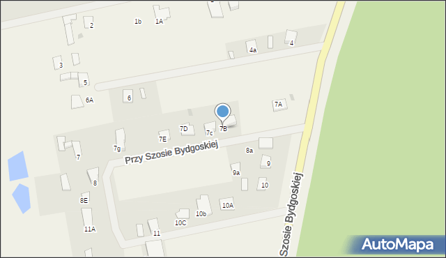 Przy Szosie Bydgoskiej, Przy Szosie Bydgoskiej, 7B, mapa Przy Szosie Bydgoskiej