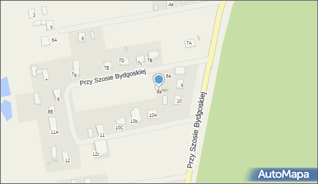 Przy Szosie Bydgoskiej, Przy Szosie Bydgoskiej, 9a, mapa Przy Szosie Bydgoskiej