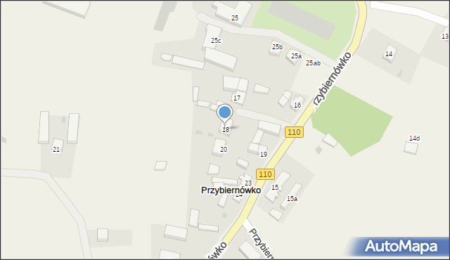 Przybiernówko, Przybiernówko, 18, mapa Przybiernówko